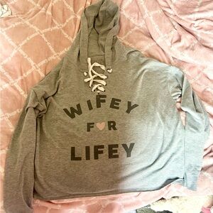 Gray Wifey for Lifey Hoodie
